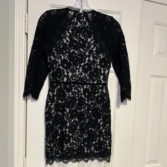 Alexis Black and White Lace Midi Dress Size XS Sheer ~ Designer! - Picture 3 of 4